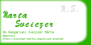 marta sveiczer business card